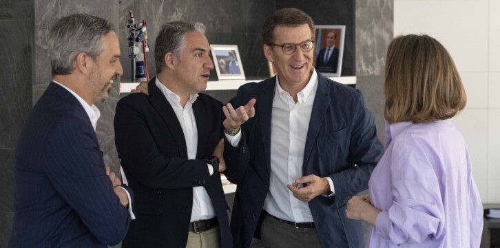 Alberto Núñez Feijoó, Elías Bendodo, Cuca Gamarra y Juan Bravo