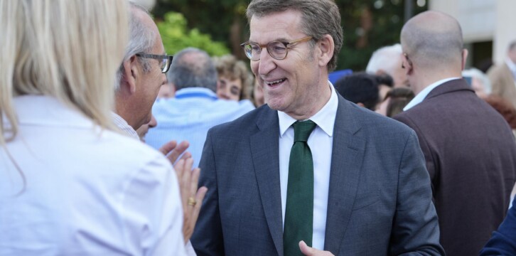 Alberto Núñez Feijóo participa en la escuela de Verano del PP de Cataluña.