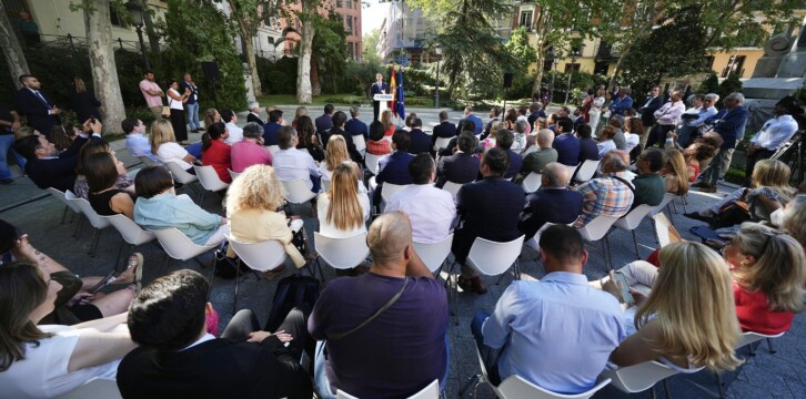 El presidente del Partido Popular, Alberto Núñez Feijóo, hace balance del curso político.