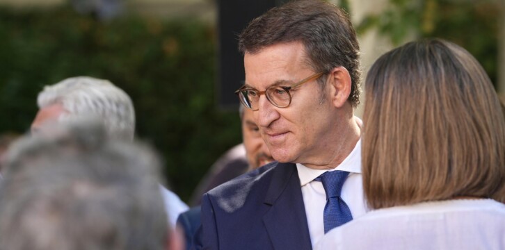 El presidente del Partido Popular, Alberto Núñez Feijóo, hace balance del curso político.