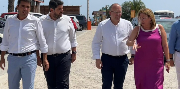 Miguel Tellado, Fernando López Miras y Carlos Mazón asisten  al 