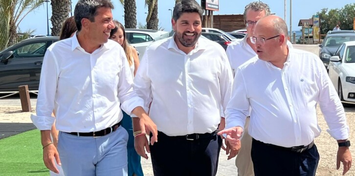 Miguel Tellado, Fernando López Miras y Carlos Mazón asisten  al 