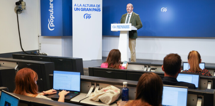 El vicesecretario de Coordinación Autonómica y Local del PP, Pedro Rollán, presenta la 25 Interparlamentaria del Partido Popular