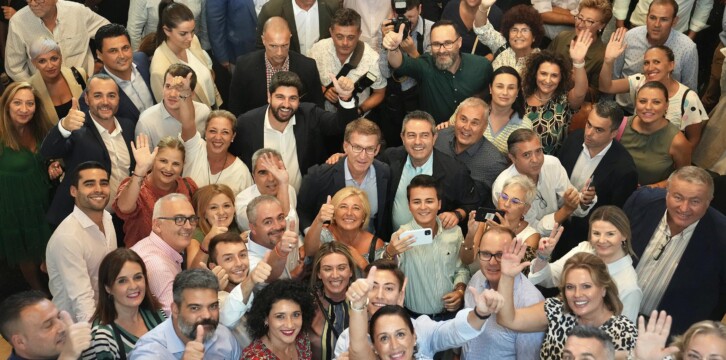 Alberto Núñez Feijóo interviene en la Junta Directiva del PP de Murcia