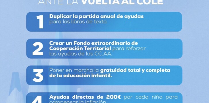 Medidas para ayudar a las familias ante la vuelta al cole