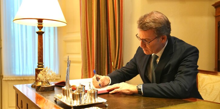 El presidente del Partido Popular, Alberto Núñez Feijóo