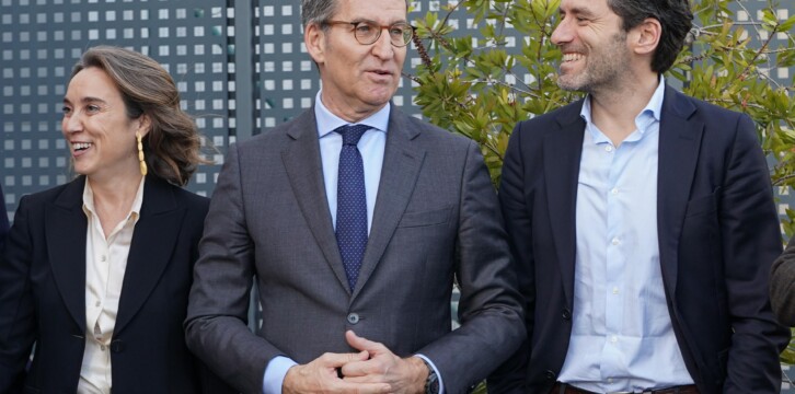 Alberto Núñez Feijóo y Borja Sémper tras el Comité de Dirección