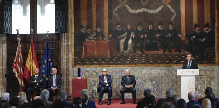 Alberto Núñez Feijóo en la entrega del XXXI Premio Convivencia en Valencia