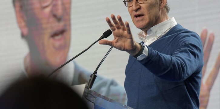 Alberto Núñez Feijóo y Marga Prohens clausuran una comida mitin del PP de Ibiza.