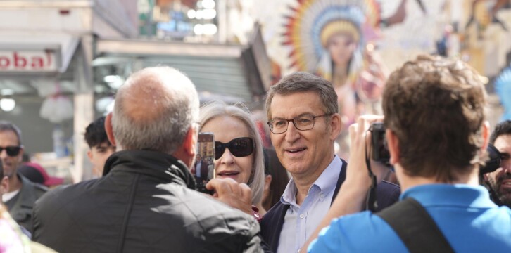 Alberto Núñez Feijóo en las Fallas