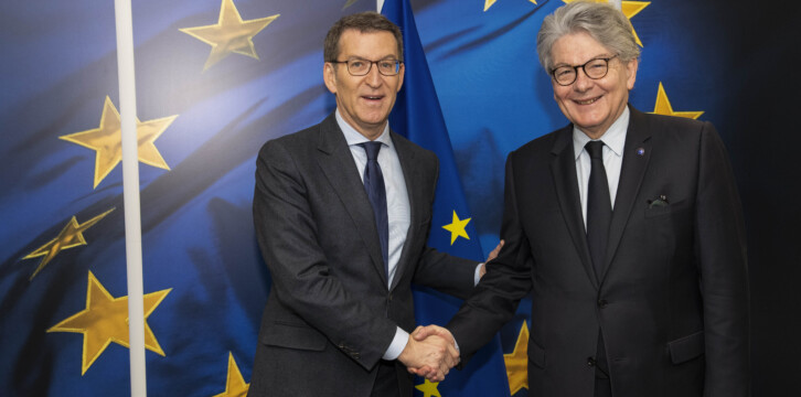 Alberto Núñez Feijóo con Sr Thierry Breton Comisario de Mercado Interior