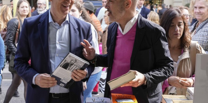 Alberto Núñez Feijóo en la fiesta de Sant Jordi, Barcelona