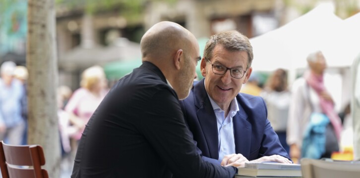 Alberto Núñez Feijóo en la fiesta de Sant Jordi, Barcelona