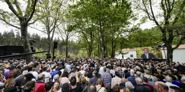 Alberto Núñez Feijóo en la tradicional romería del PP en O Pino