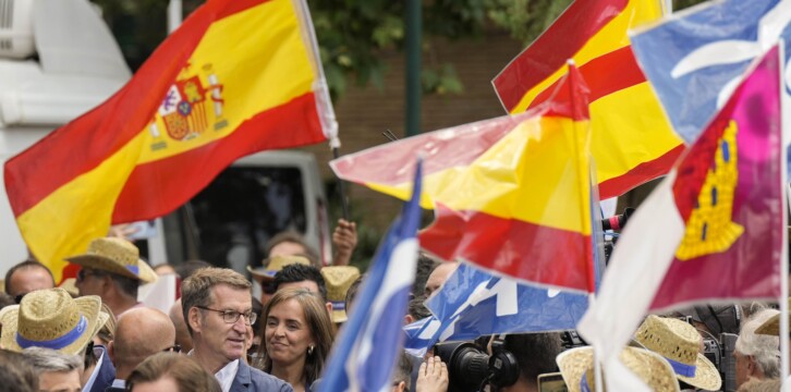 Alberto Núñez Feijóo en un acto en Toledo