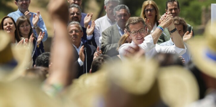 Alberto Núñez Feijóo en un acto en Toledo