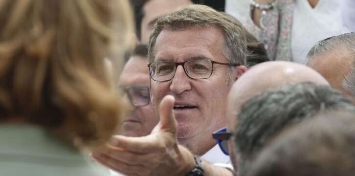 Alberto Núñez Feijóo en un acto en Toledo