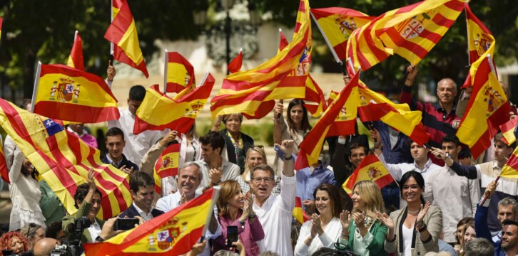 Alberto Núñez Feijóo en un acto en Zaragoza