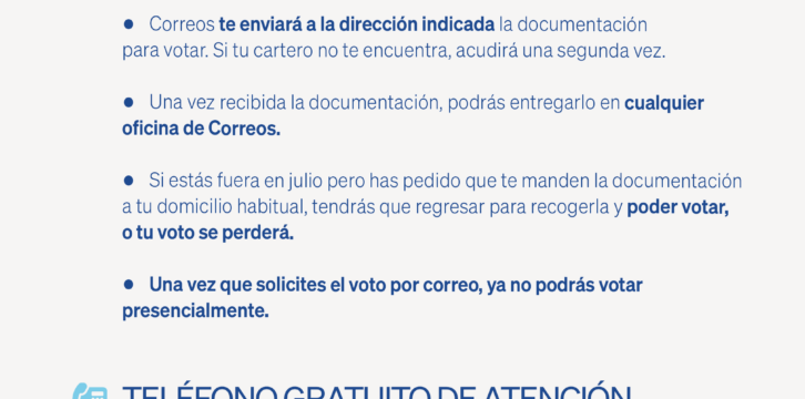 ¡Recuerda! voto por correo 23J
