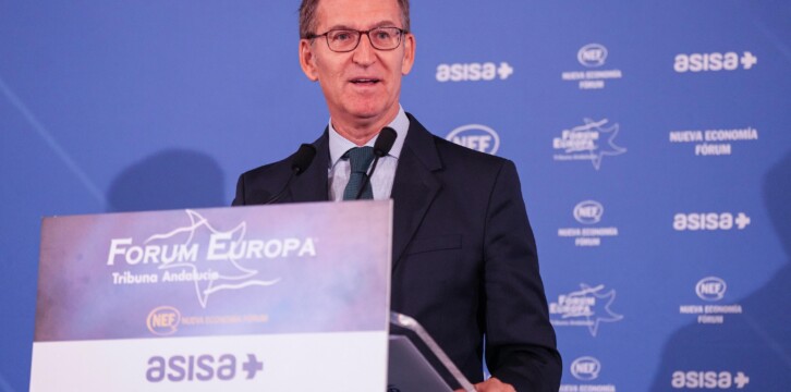 Alberto Núñez Feijoo en la Tribuna Andalucía de Nueva Economía Fórum.