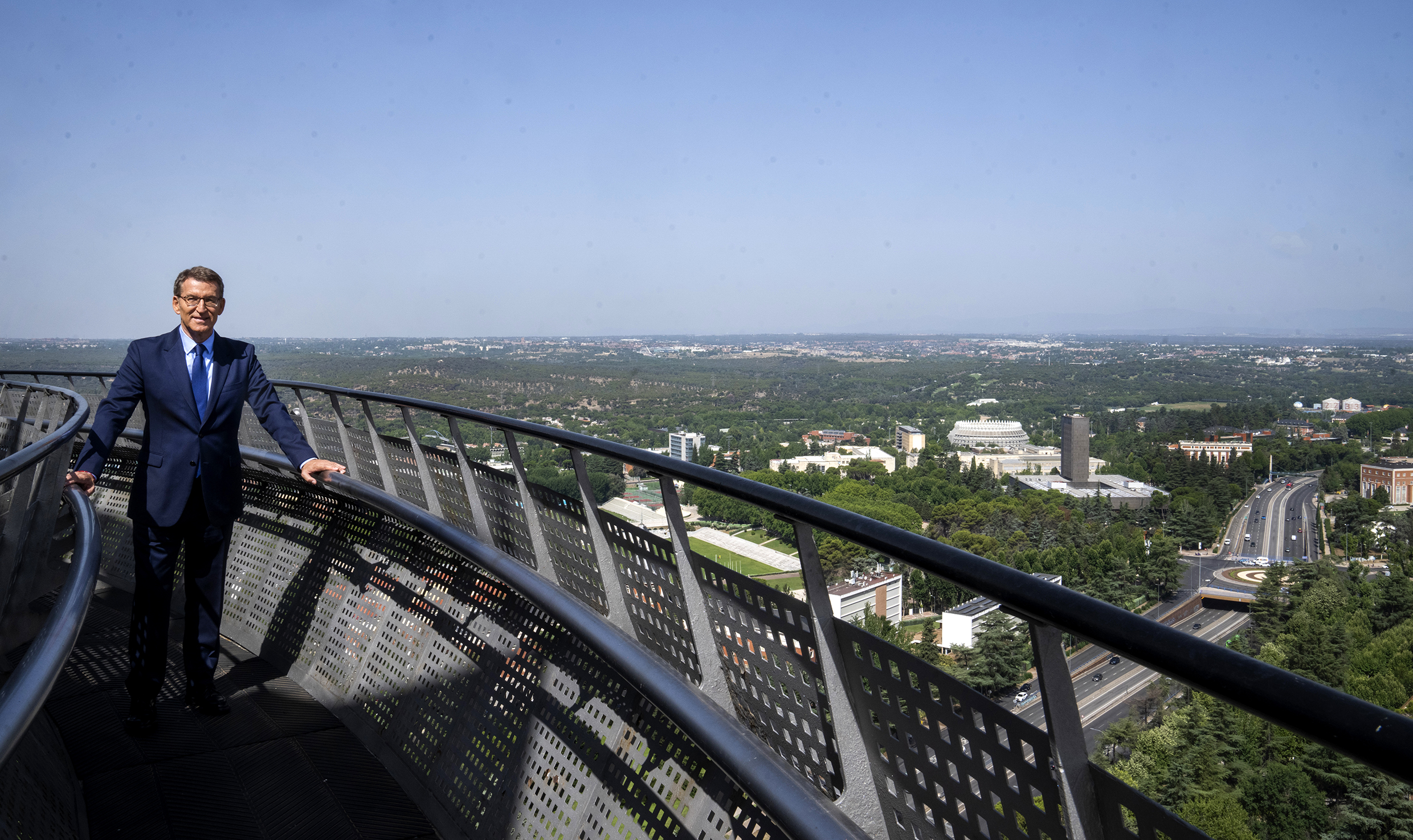 Alberto Núñez Feijóo en un acto en el Faro de Moncloa