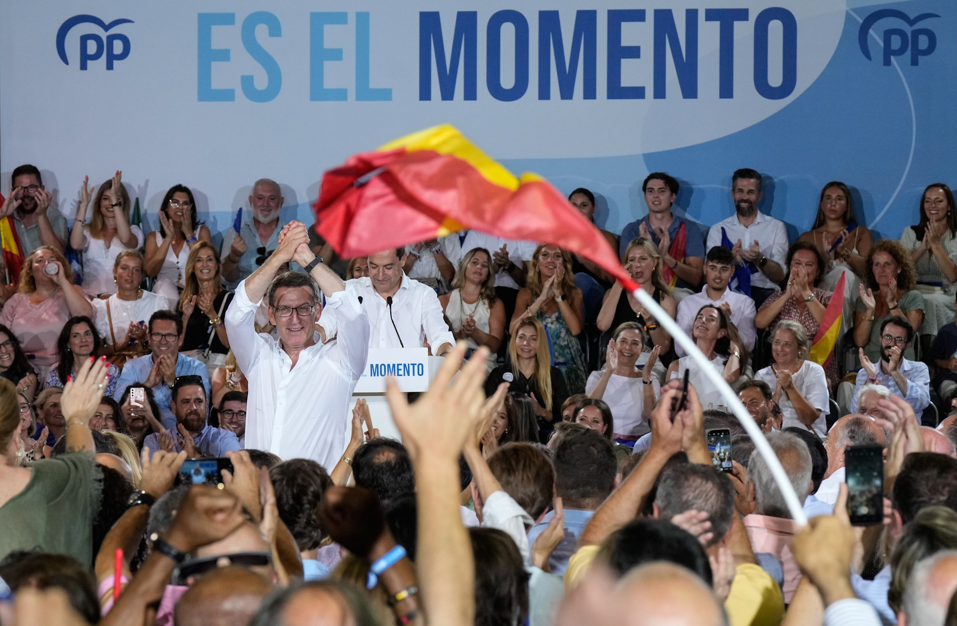 Alberto Núñez Feijóo participa en un mitin en Cádiz