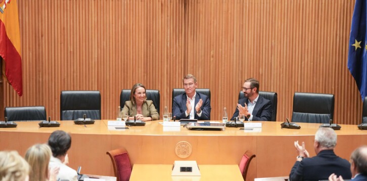 Alberto Núñez Feijóo preside la reunión de los Grupos Parlamentarios del PP en el Congreso de los Diputados y en el Senado.