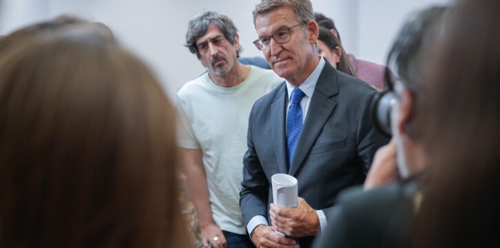 Rueda de prensa de Alberto Núñez Feijóo en el Congreso de los Diputados