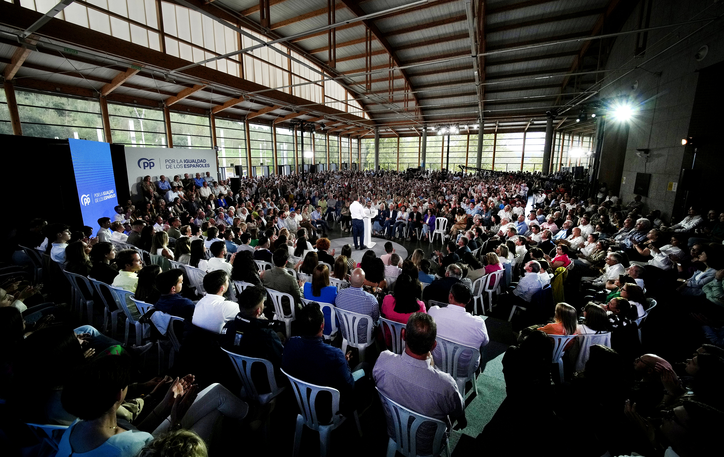 Alberto Núñez Feijóo en un acto en Santiago