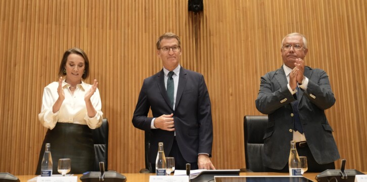 Alberto Núñez Feijóo en la segunda jornada del Debate de Investidura