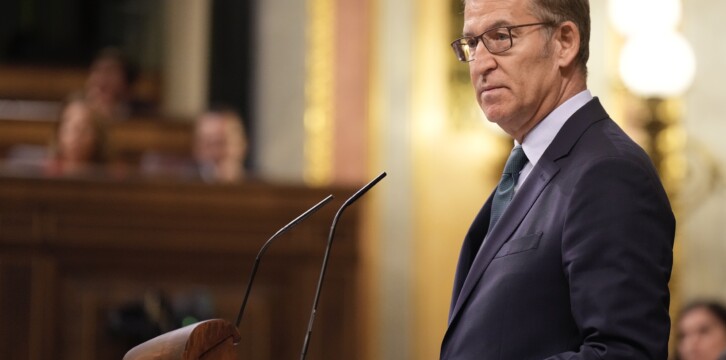 Alberto Núñez Feijóo en la segunda jornada del Debate de Investidura