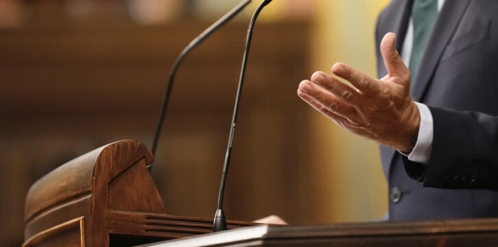 Alberto Núñez Feijóo en la segunda jornada del Debate de Investidura