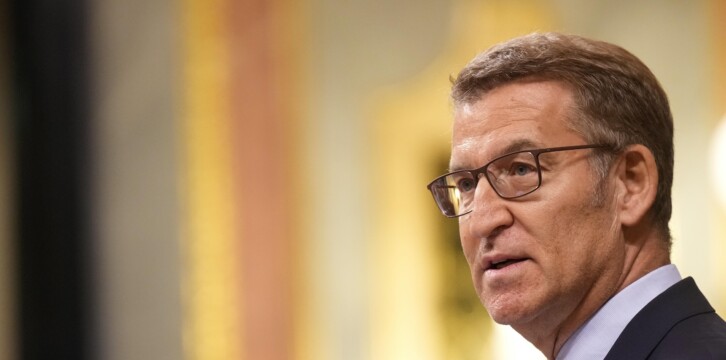 Alberto Núñez Feijóo en la segunda jornada del Debate de Investidura