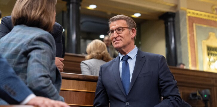 Alberto Núñez Feijóo interviene en la sesión de investidura