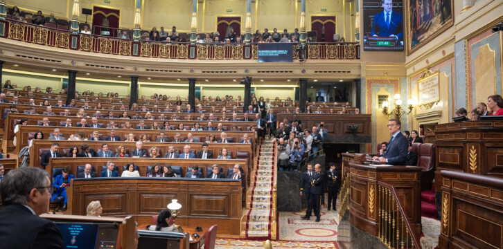 Alberto Núñez Feijóo interviene en la sesión de investidura