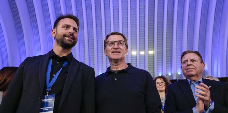 Alberto Núñez Feijóo, Álvaro Queipo y Alfredo Canteli en el XVIII Congreso del PP de Asturias