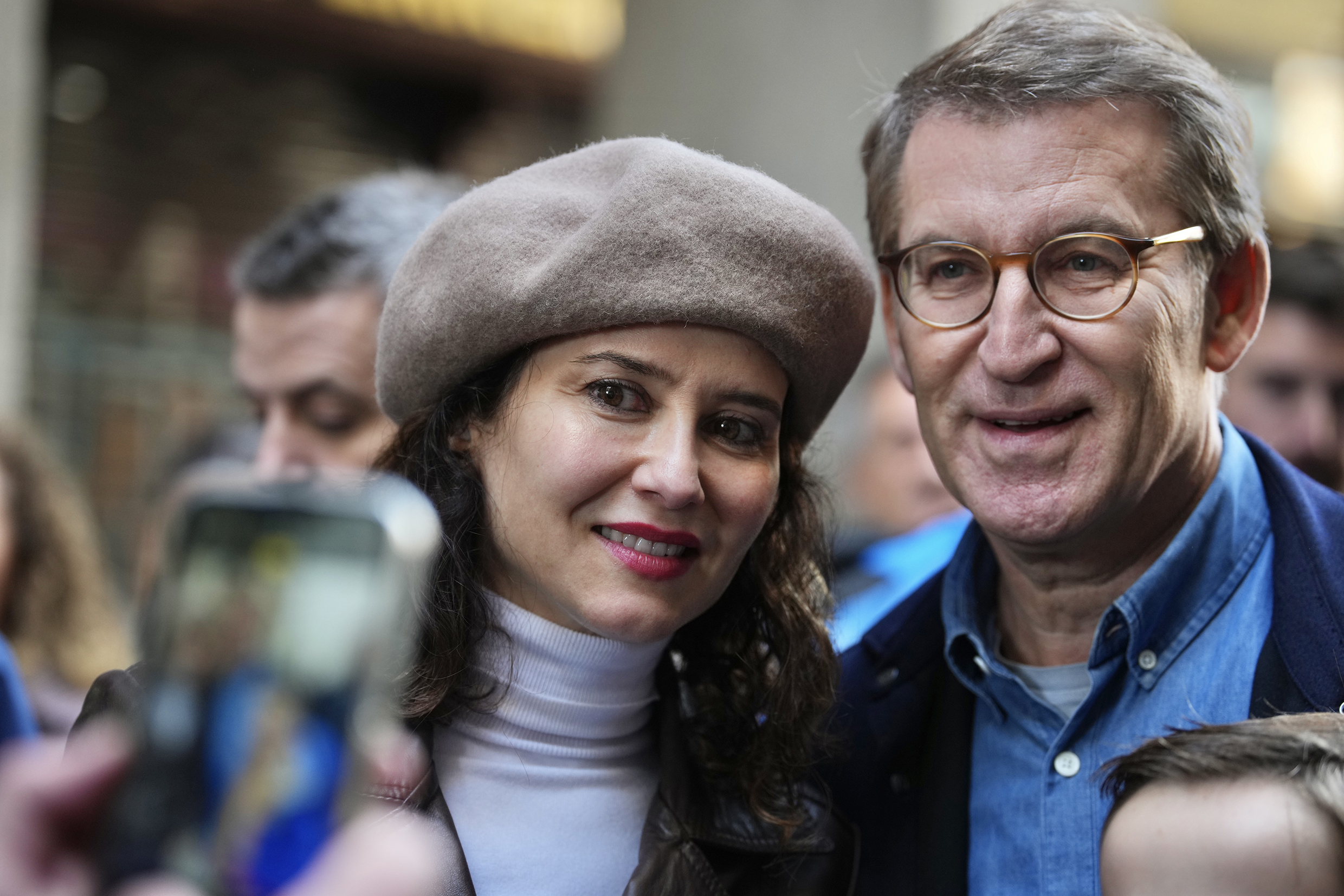Alberto Núñez Feijóo e Isabel Díaz Ayuso en Madrid
