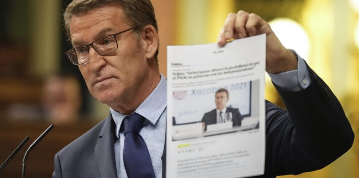 Alberto Núñez Feijóo interviene en la sesión de investidura