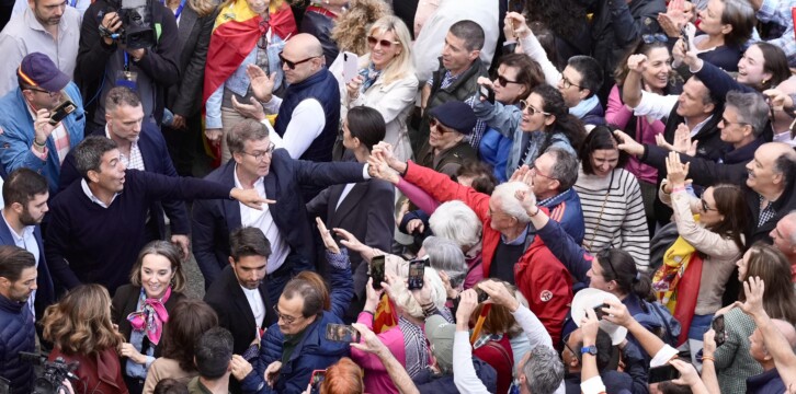 Alberto Núñez Feijóo en el acto en defensa de la igualdad de todos los españoles, en Valencia