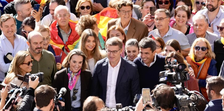 Alberto Núñez Feijóo en el acto en defensa de la igualdad de todos los españoles, en Valencia