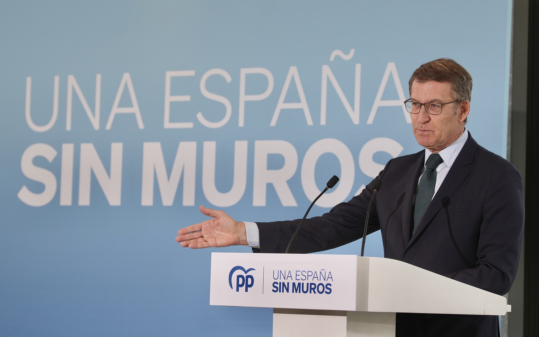 Alberto Núñez Feijóo en un acto de balance de 2023