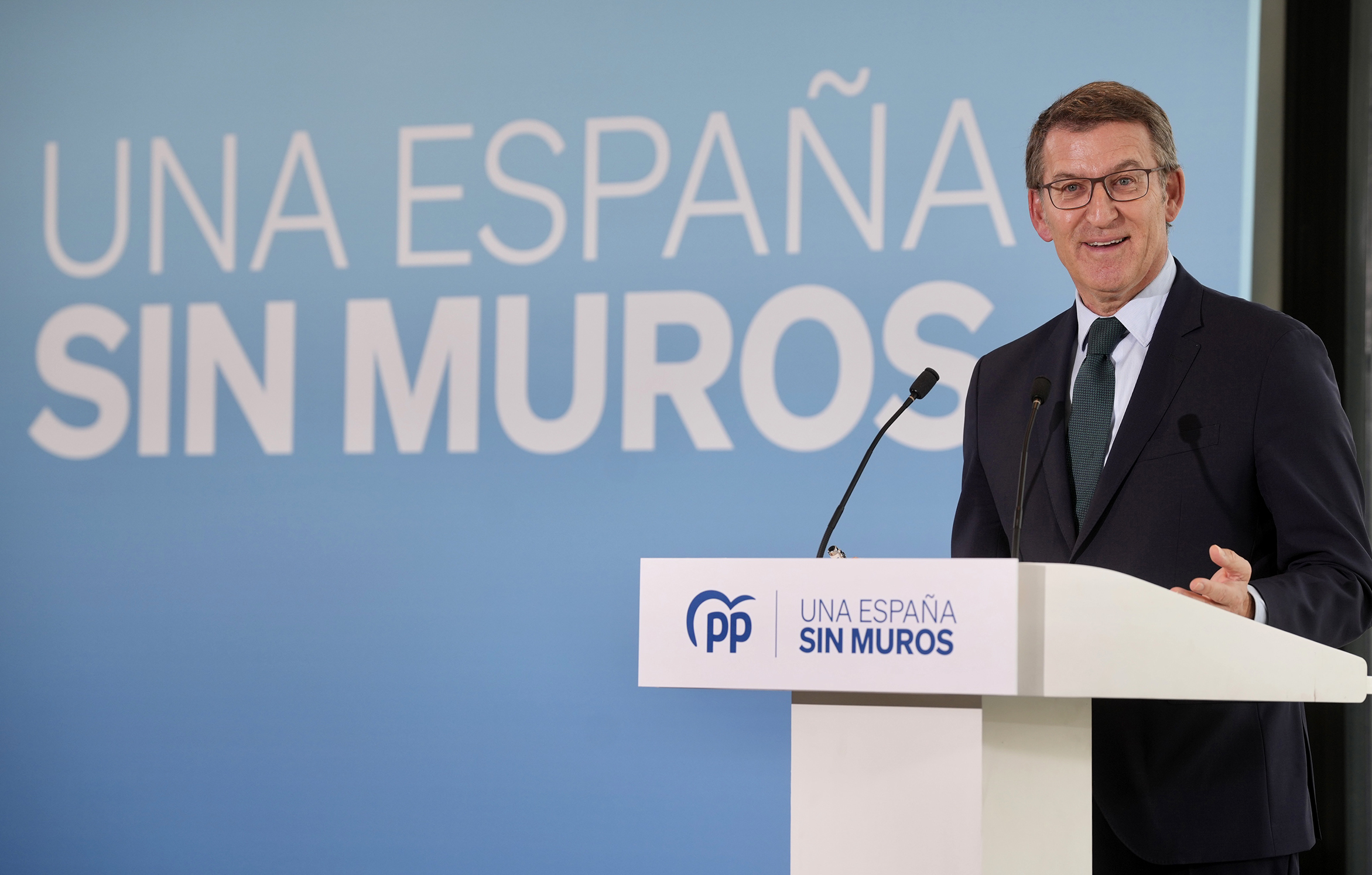 Alberto Núñez Feijóo en un acto de balance de 2023