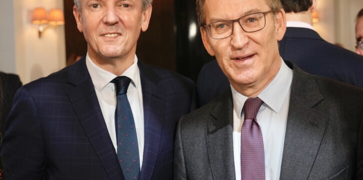 Alberto Núñez Feijóo presenta a Alfonso Rueda Valenzuela en el desayuno informativo de Europa Press