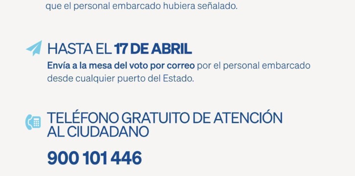 Voto por correo del personal embarcado