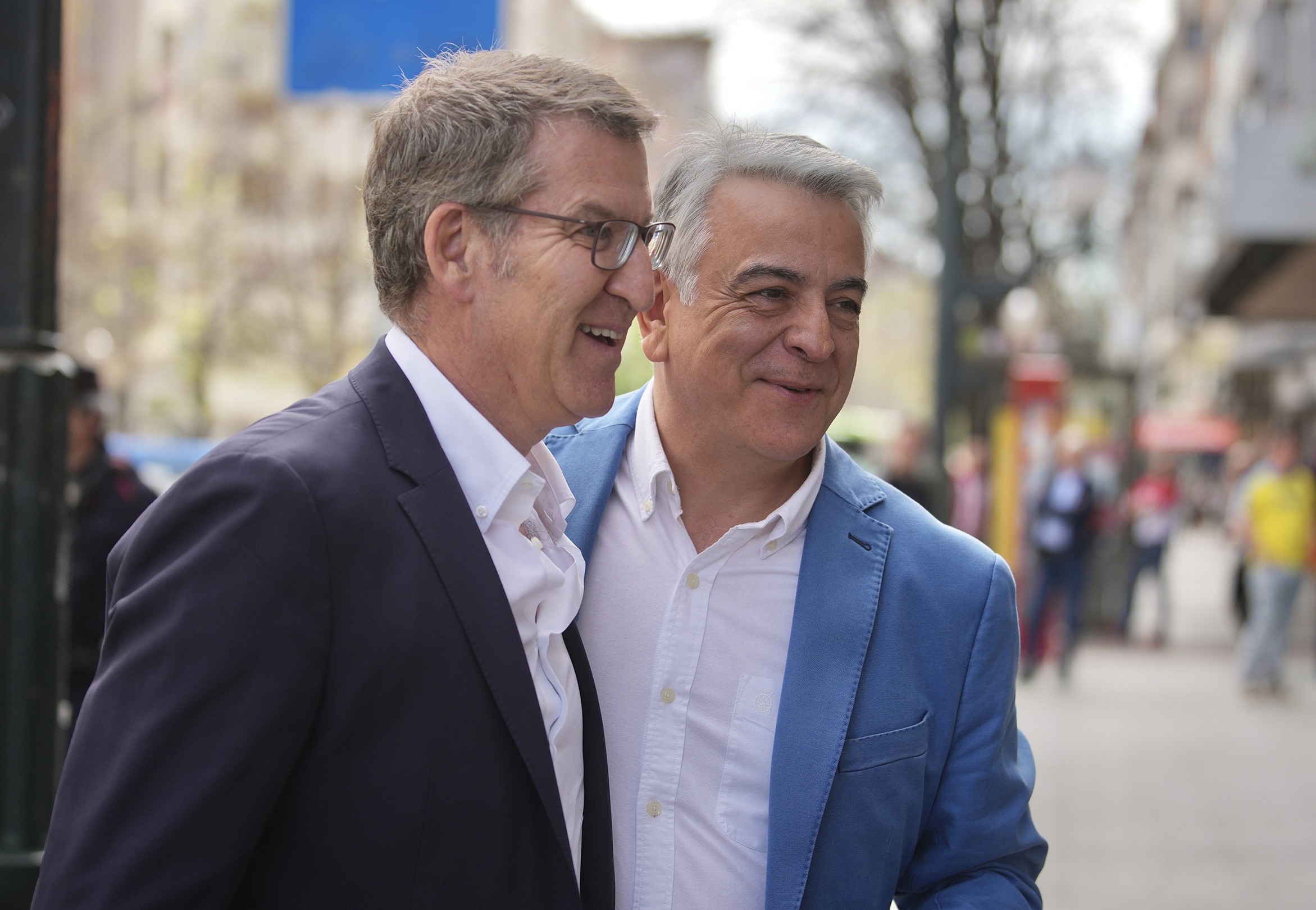 Alberto Núñez Feijóo y Javier de Andrés en Bilbao