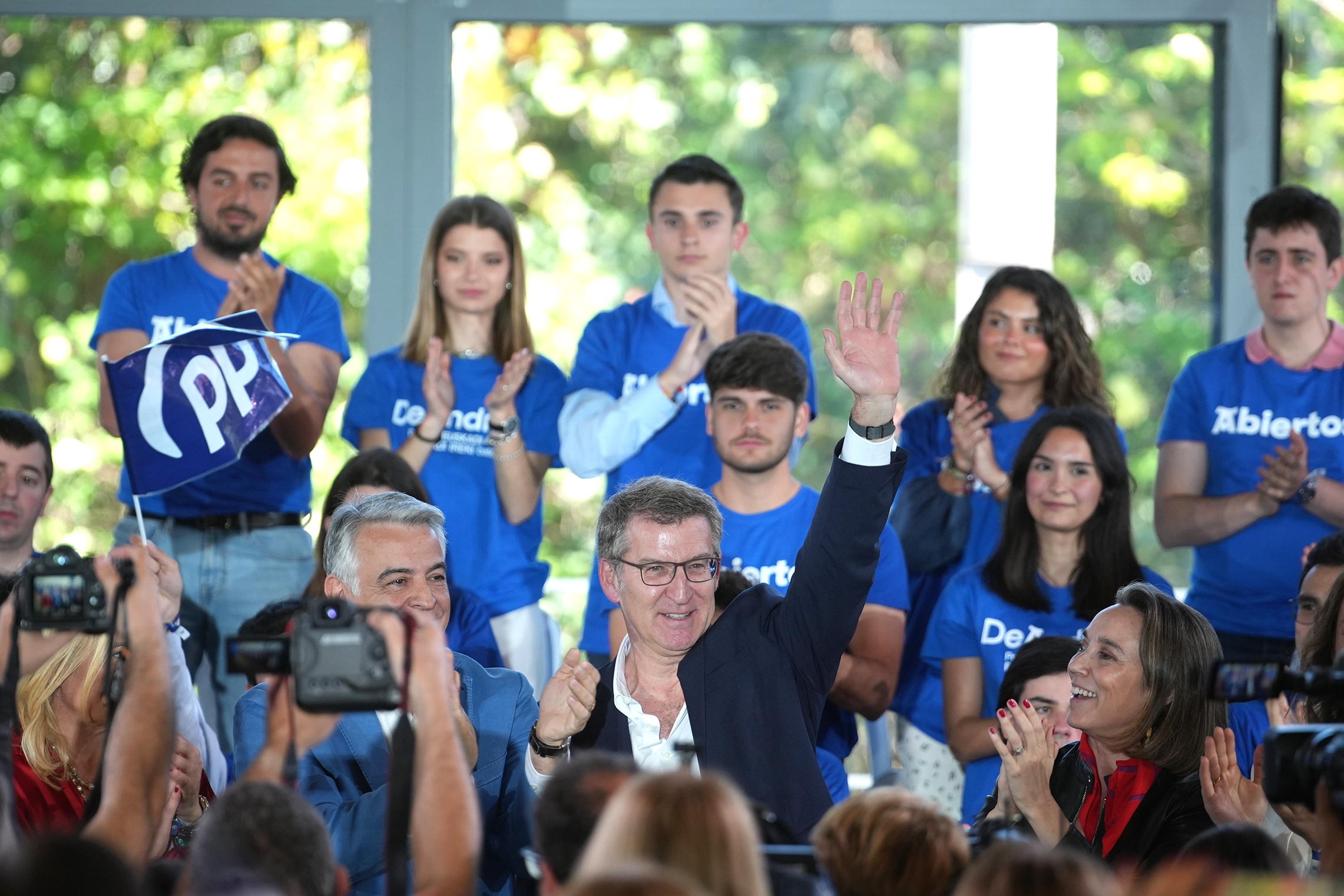 Alberto Núñez Feijóo y Javier de Andrés en Bilbao