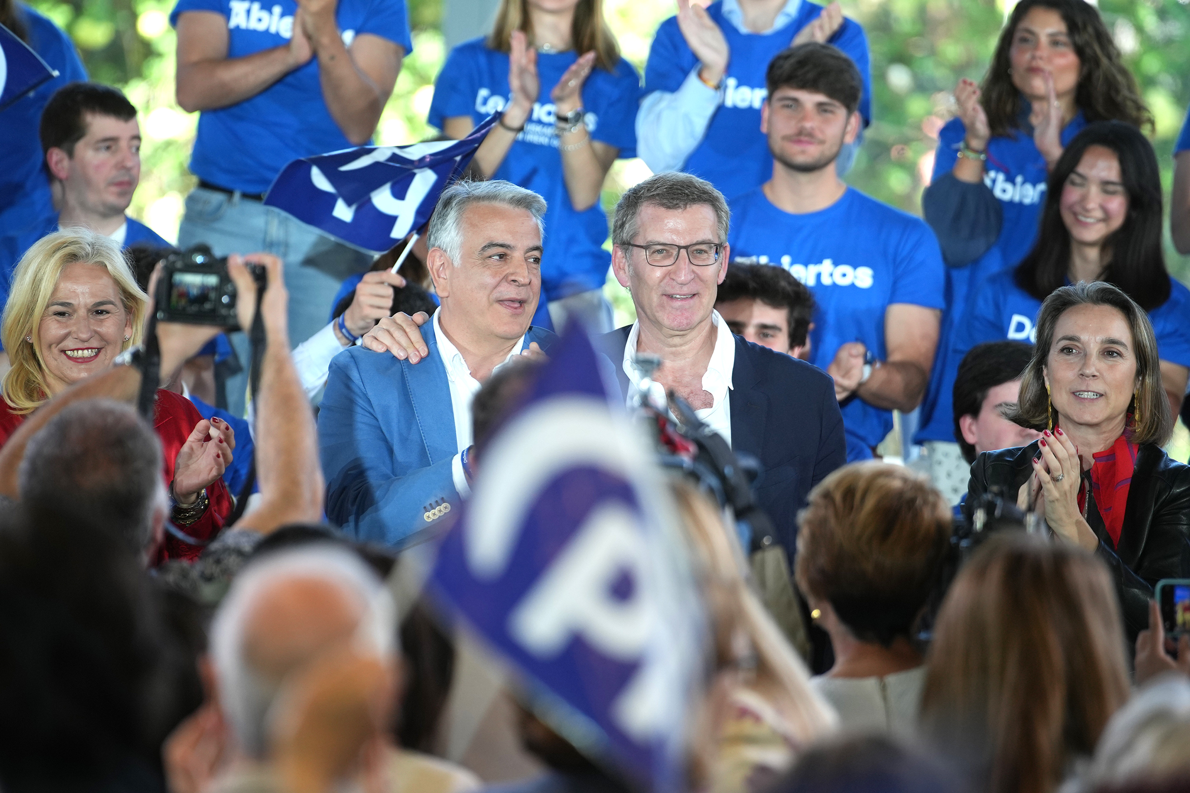Alberto Núñez Feijóo y Javier de Andrés en Bilbao