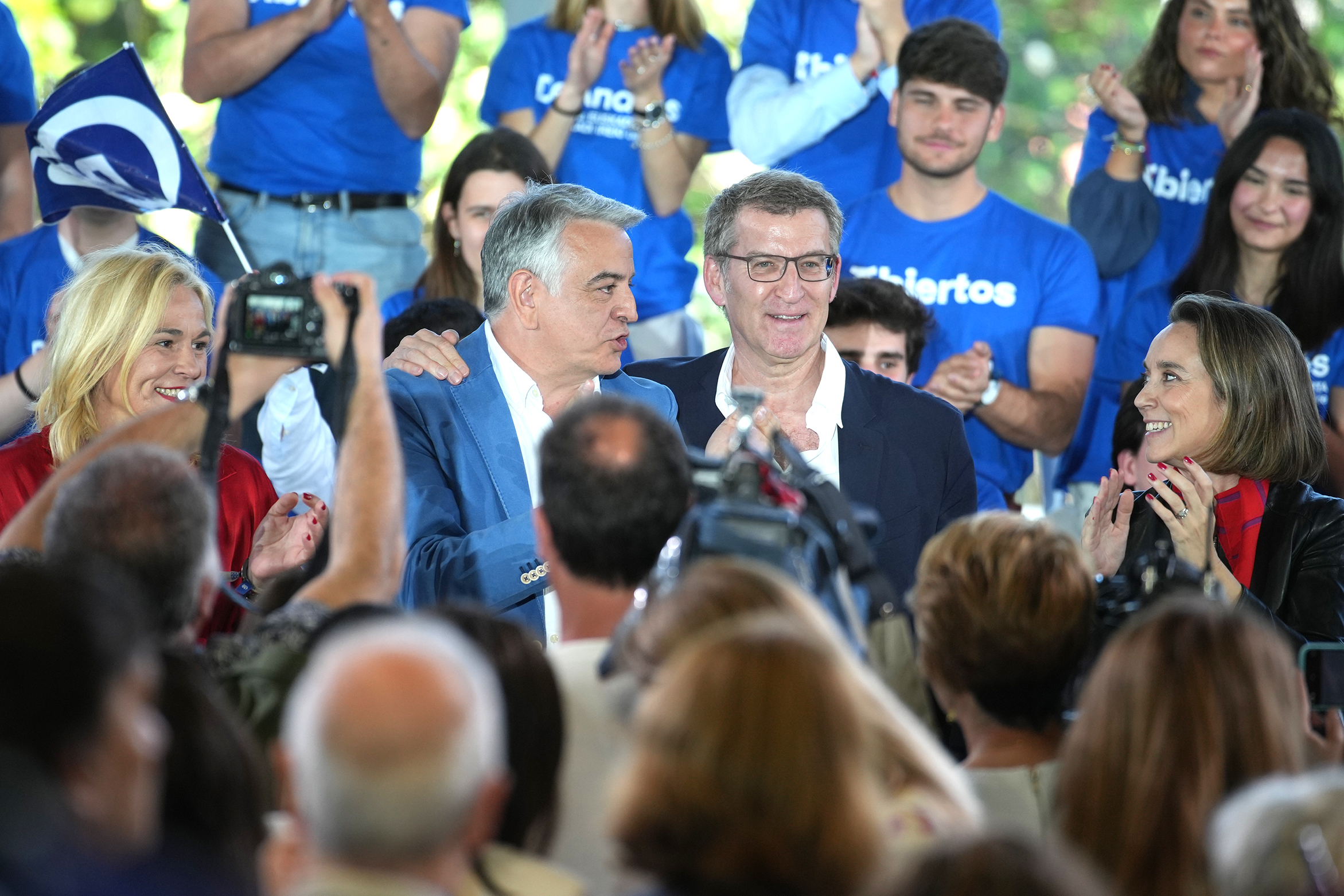 Alberto Núñez Feijóo y Javier de Andrés en Bilbao