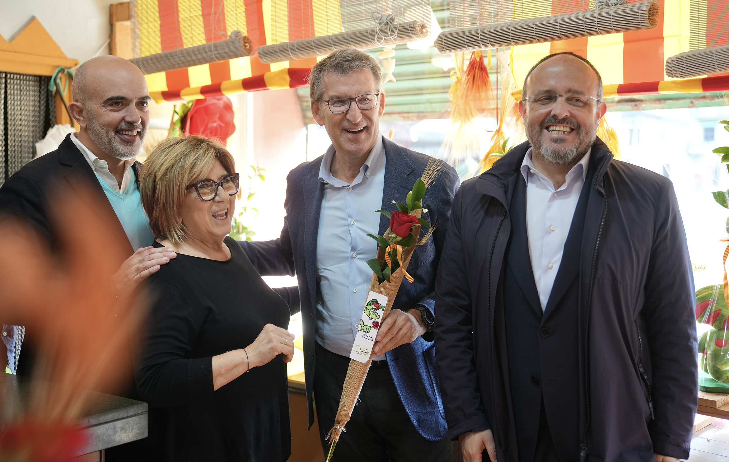 Alberto Núñez Feijóo visita Barcelona por Sant Jordi