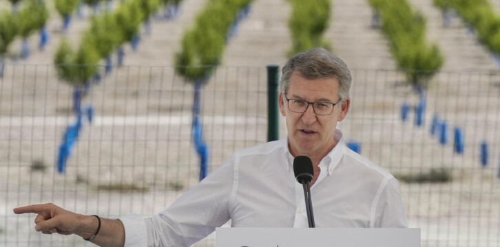 Alberto Núñez Feijóo participa en un acto sobre agricultura en Cieza, Murcia